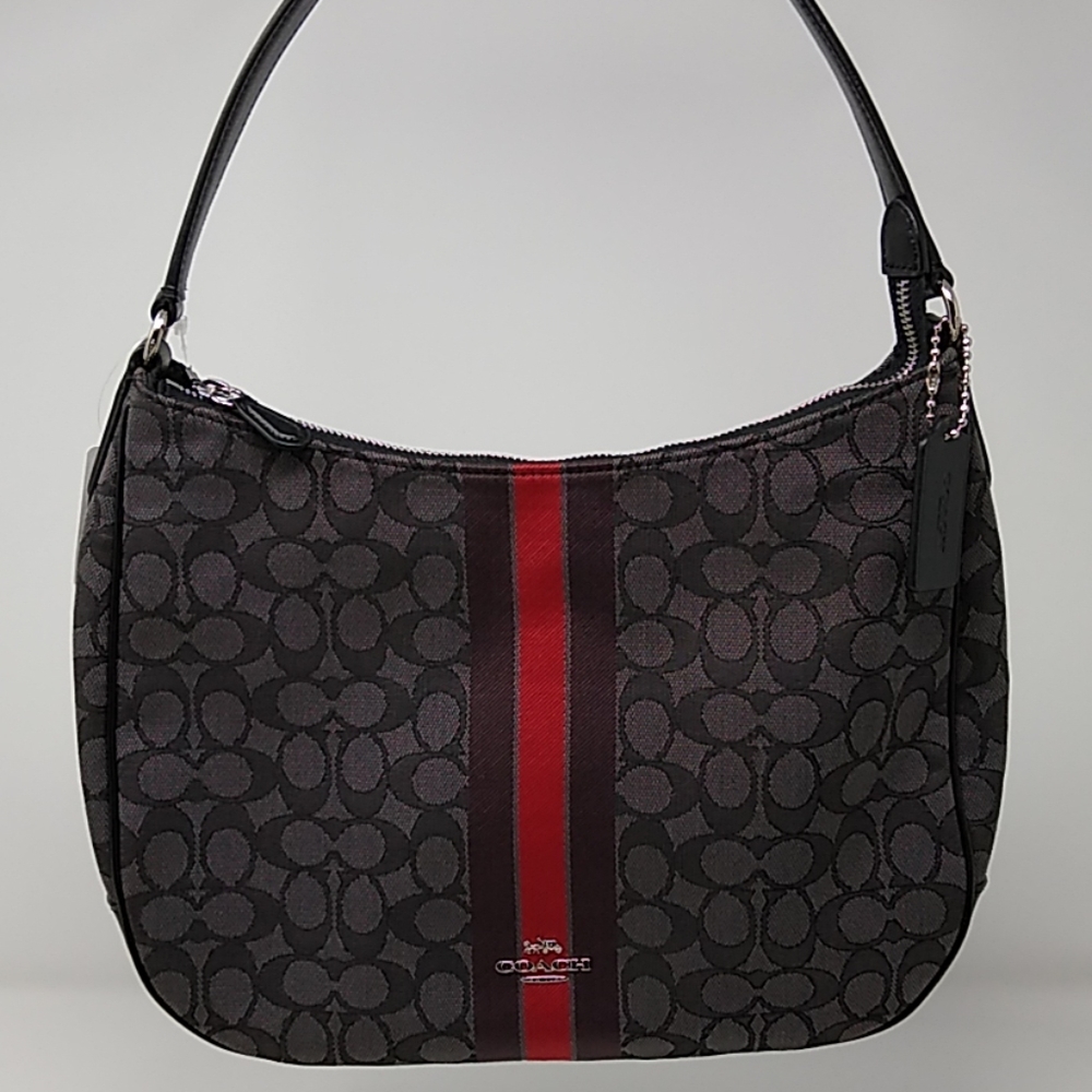 Coach Jacquard Signature hobo bag